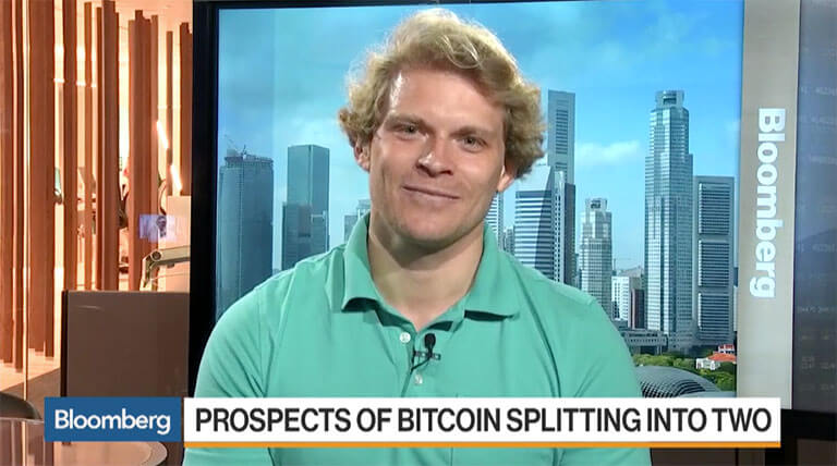 Julian Hosp on Bloomberg Today: What happens if Bitcoin splits in two?